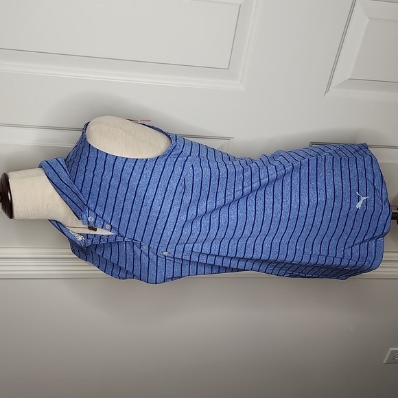 Puma Golf Surf The Web Rotation Stripe Sleeveless Polo Size XS NWOT - Picture 2 of 14